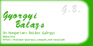 gyorgyi balazs business card